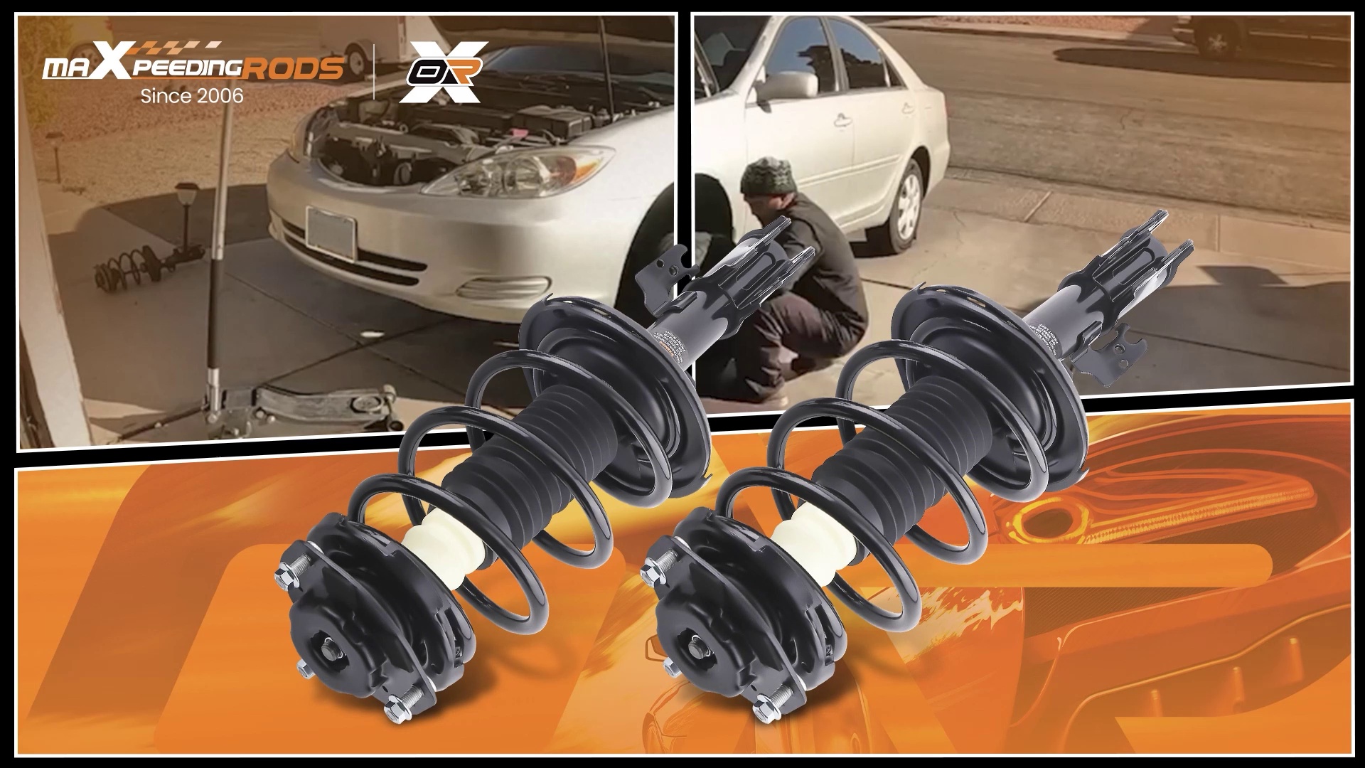 Front Suspension Shock Absorbers compatible for Toyota Camry Solara compatible for Lexus ES330 2004-2006